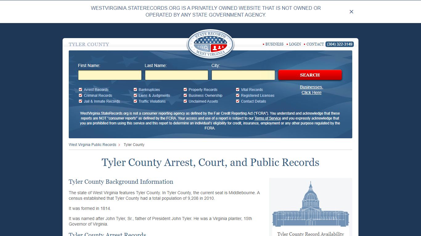 Tyler County Arrest, Court, and Public Records
